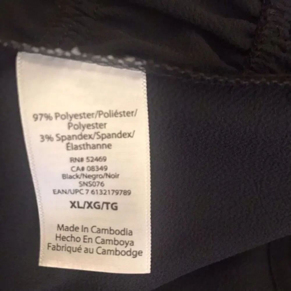 Bongo‎ Plus Boho Black & White Sheer Strip Tie Front Pullover Top Size 3X - Picture 7 of 8